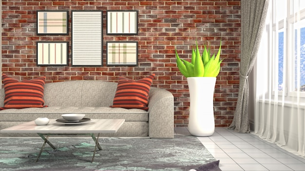 Элегантная кирпичная кладка в интерьере квартиры, дизайн и комфорт